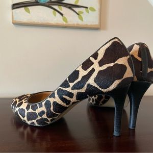 Talbots animal print hair calf heels